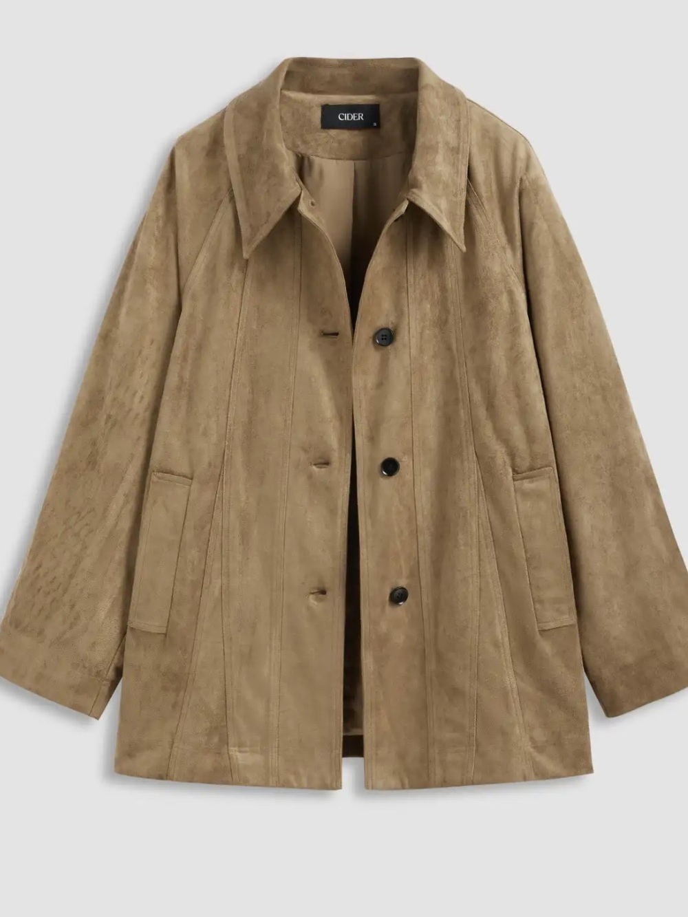 NWT CIDER SUEDE COLLAR SOLID BUTTON - Picture 6 of 12